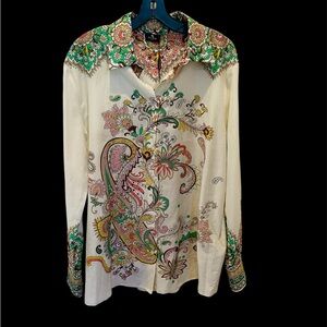 NWT Etro Multicolor Floral Paisley Shirt